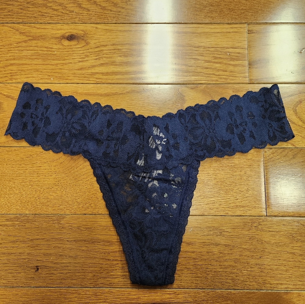Victoria's Secret Navy Lace Thong
